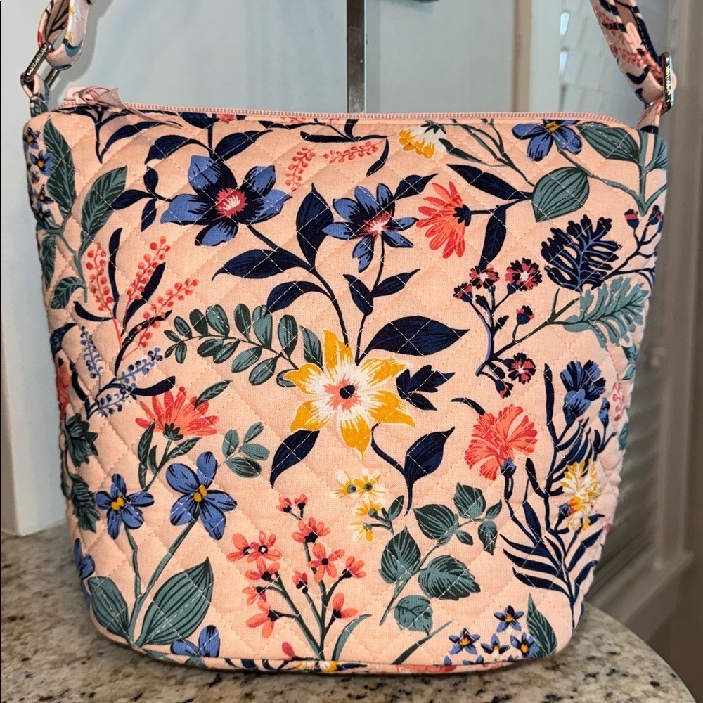 Vera Bradley Quilted Tote Bag in Paradise Coral